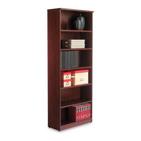 Alera Alera Bookcase with 6 Shelves - 31-3/4"W x 14"D x 80-3/8"H - Mahogany - Valencia Series ALEVA638232MY